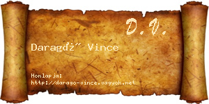 Daragó Vince névjegykártya